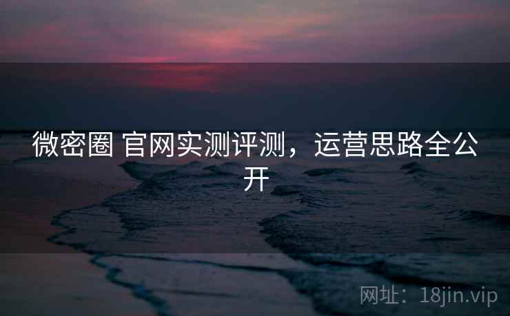 微密圈 官网实测评测,运营思路全公开 微密圈 官网实测评测,运营思路全公开