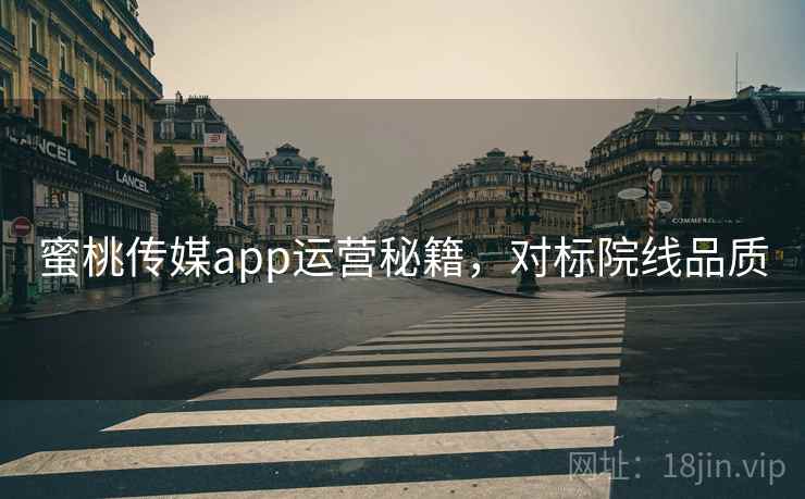 蜜桃传媒app运营秘籍，对标院线品质